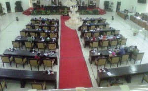 Sidang paripurna RAPBD-P di Gedung Rapat DPRD Kabupaten Banyuasin. 