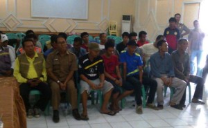 Pelaku togel yang di amankan di Mapolres Muaraenim. 