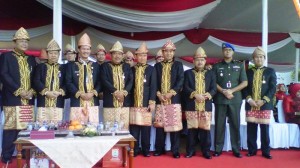 Unsur Muspida Palembang berPose bersama usai mengikuti upacara peringatan HUT Palembang ke 1331 di BKB, Selasa (17/6/2014). Tribunews.com