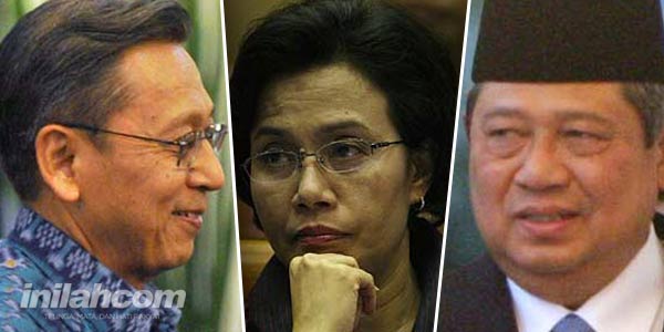 Wapres Boedionomantan Menteri, Keuangan Sri Mulyani Indrawati dan Presiden Susilo Bambang Yudhoyono - (foto: inilah.com)